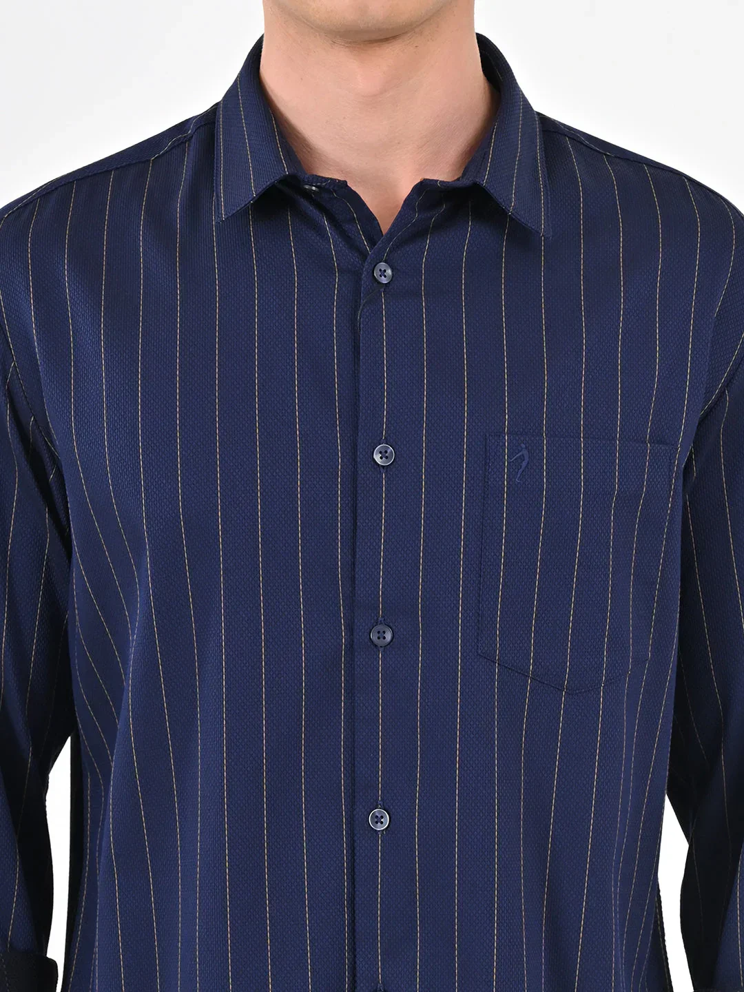 Men's Striped Full Sleeves Cotton Shirt - Image 3