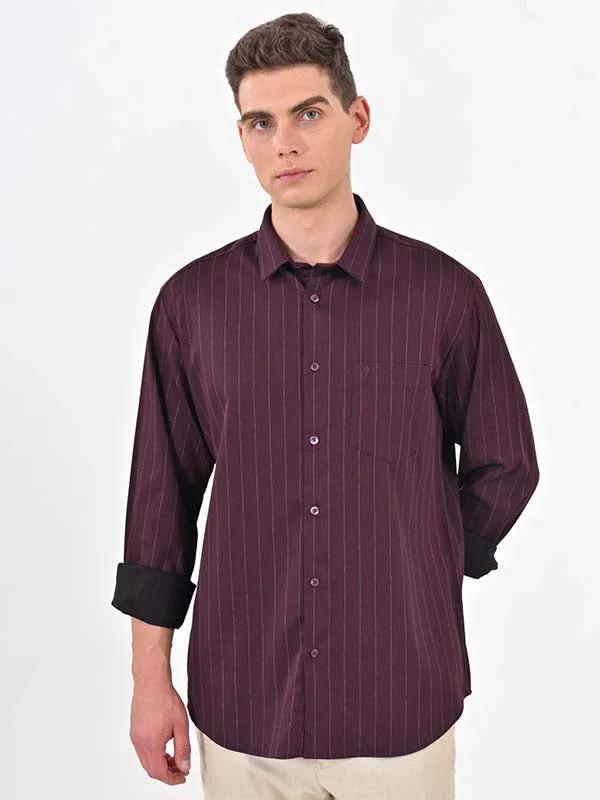 Men's Striped Full Sleeves Cotton Shirt - Image 5