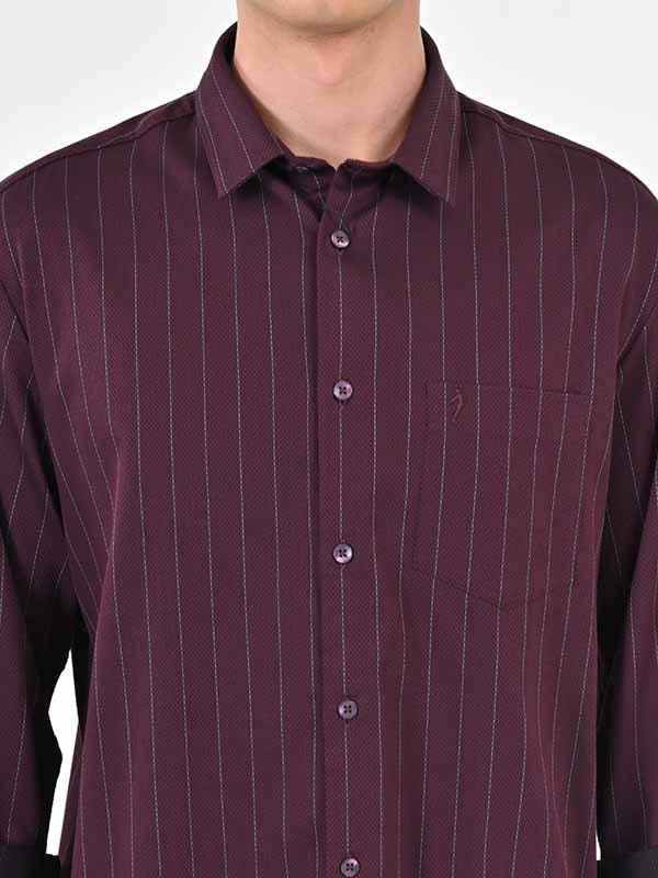 Men's Striped Full Sleeves Cotton Shirt - Image 7
