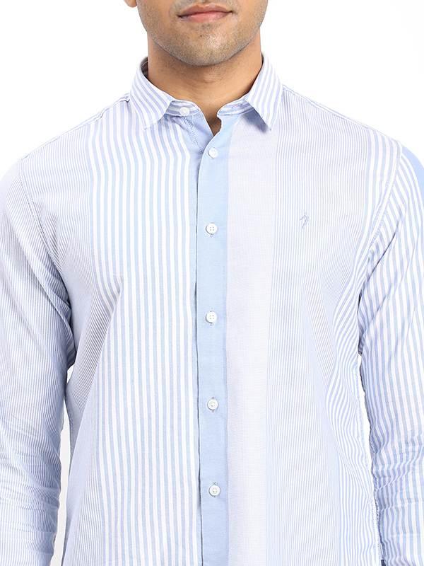Men's Striped Full Sleeves Cotton Shirt - Image 3