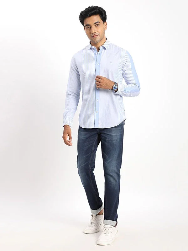 Men's Striped Full Sleeves Cotton Shirt - Image 5
