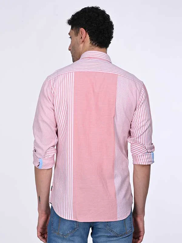 Men's Striped Full Sleeves Cotton Shirt - Image 4
