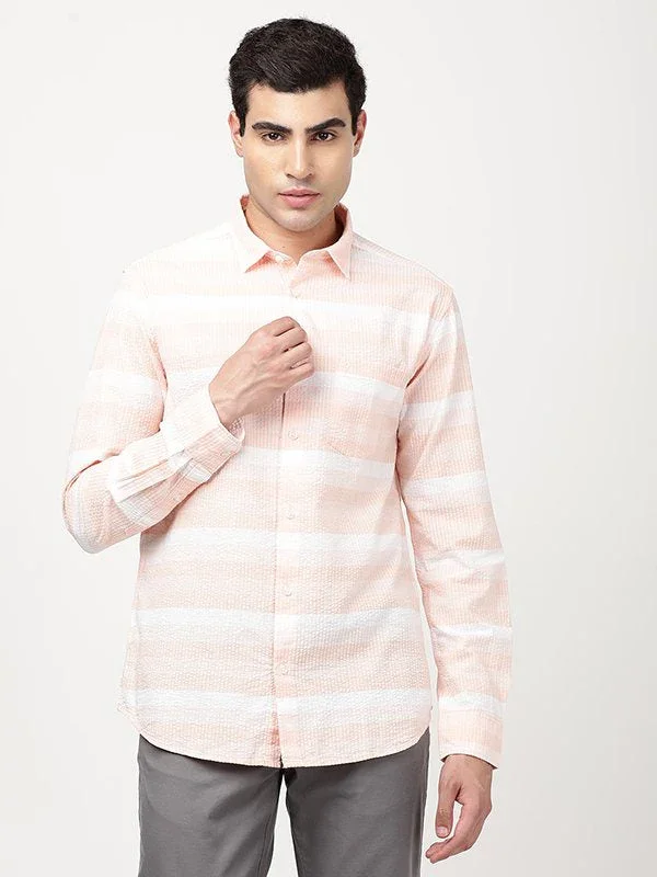 Men's Striped Full Sleeves Cotton Shirt