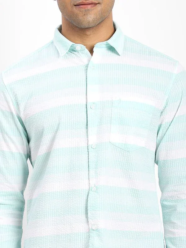 Men's Striped Full Sleeves Cotton Shirt - Image 3