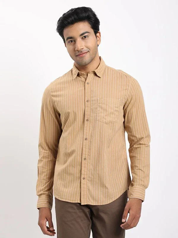 Men's Striped Full Sleeves Cotton Shirt - Image 6