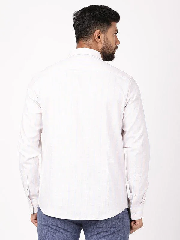 Men's Striped Full Sleeves Cotton Shirt - Image 4