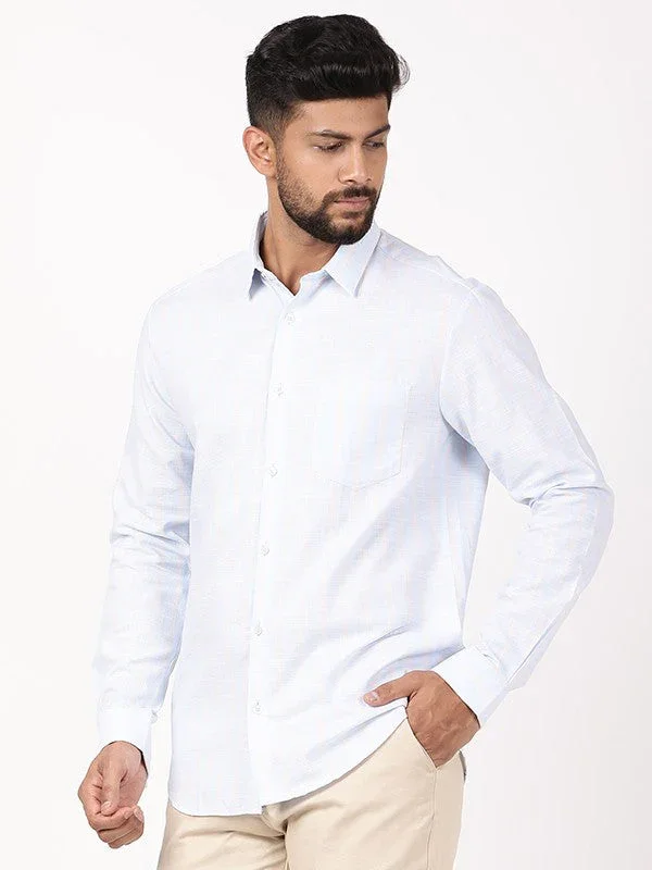 Men's Striped Full Sleeves Cotton Shirt - Image 7