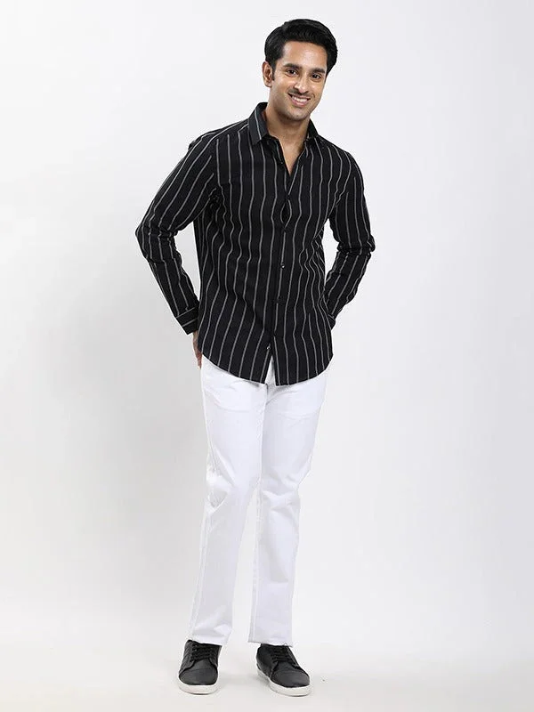 Men's Striped Full Sleeves Cotton Shirt - Image 5
