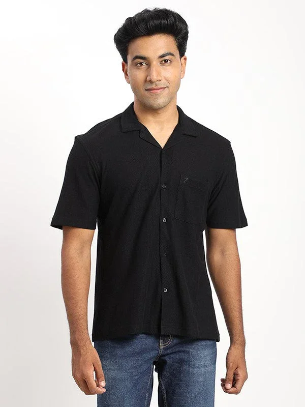 Men's Striped Half Sleeves Cotton Shirt