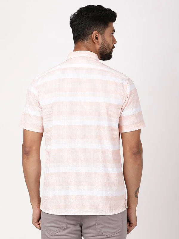 Men's Striped Half Sleeves Cotton Shirt - Image 9
