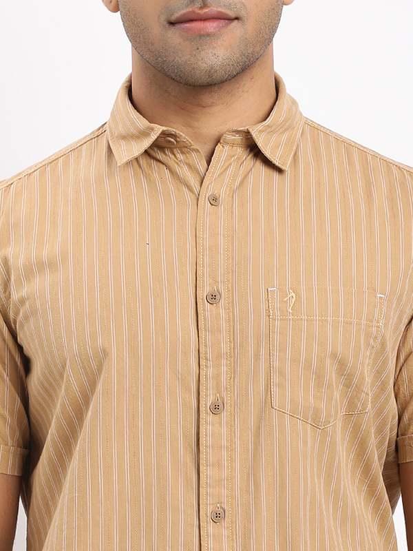 Men's Striped Half Sleeves Cotton Shirt - Image 5