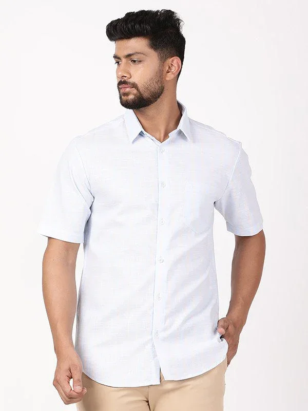 Men's Striped Half Sleeves Cotton Shirt - Image 6