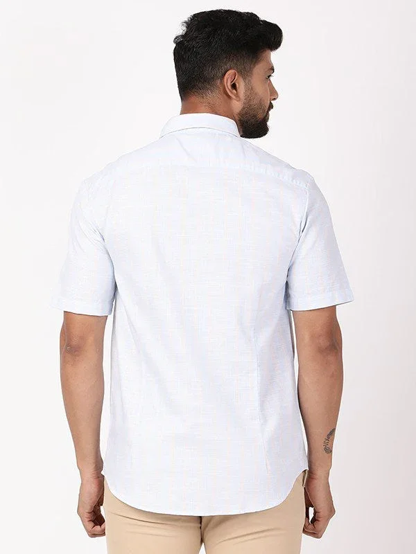 Men's Striped Half Sleeves Cotton Shirt - Image 9