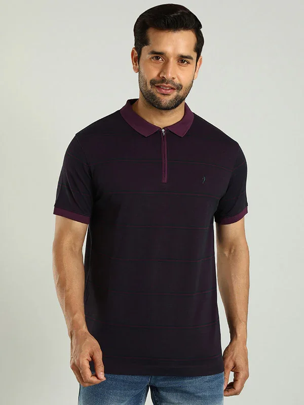 Men's Striped Polo T-Shirt - Image 2
