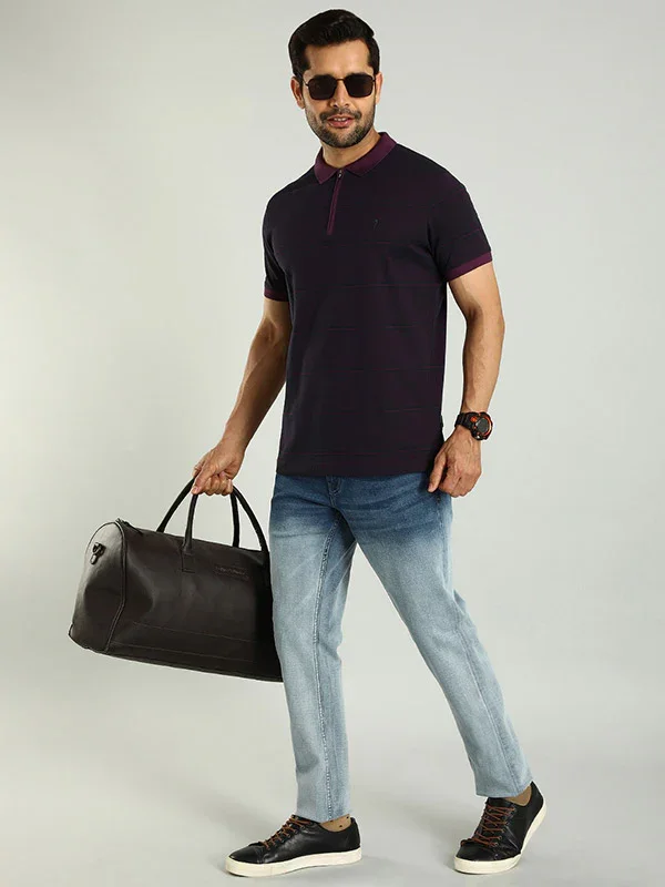 Men's Striped Polo T-Shirt - Image 4