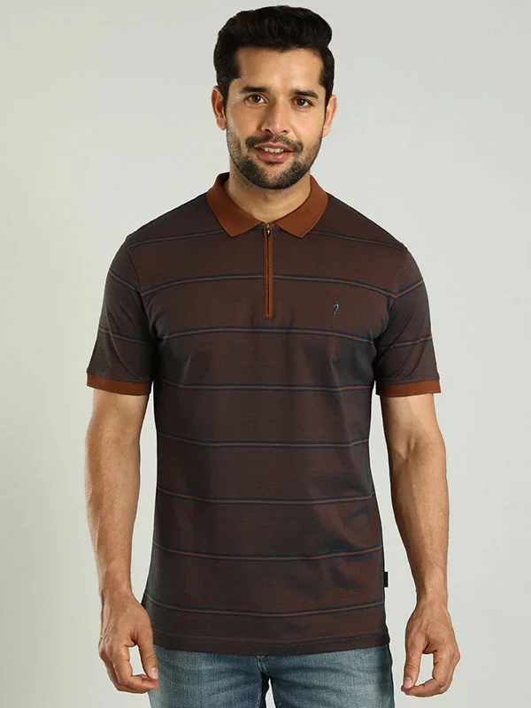 Men's Striped Polo T-Shirt - Image 6