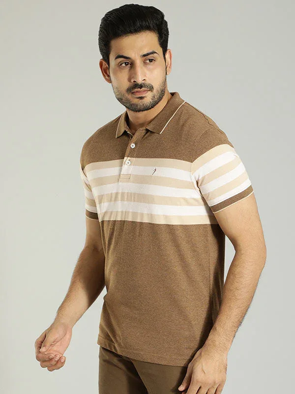 Men's Striped Polo T-Shirt - Image 3
