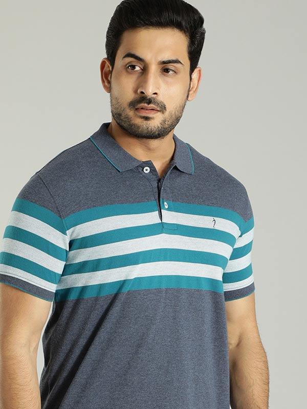 Men's Striped Polo T-Shirt - Image 5