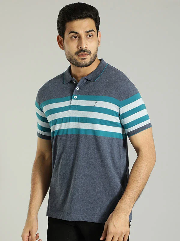 Men's Striped Polo T-Shirt - Image 6