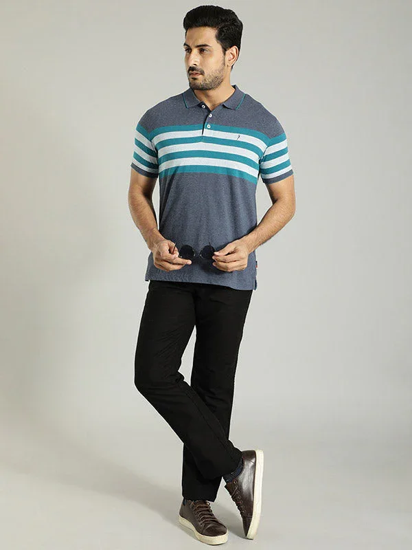 Men's Striped Polo T-Shirt - Image 8