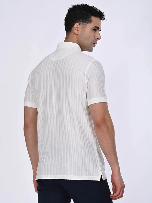 Men's Striped Polo T-Shirt - Image 4