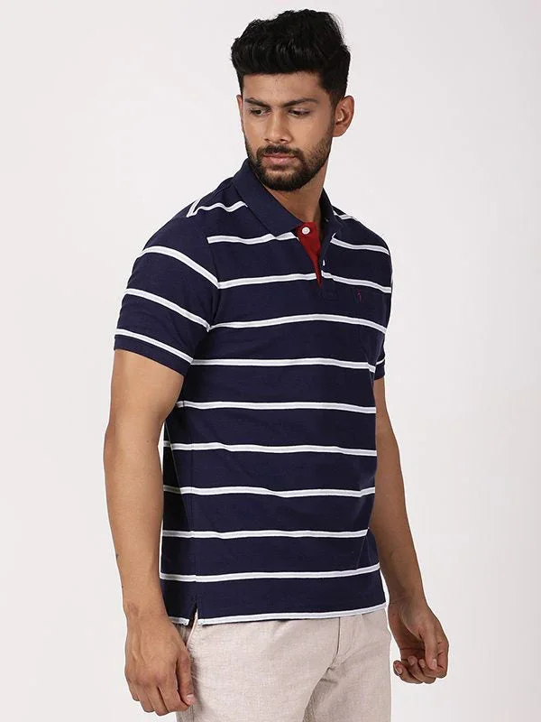 Men's Striped Polo T-Shirt - Image 2