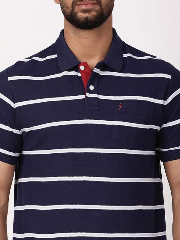 Men's Striped Polo T-Shirt - Image 3