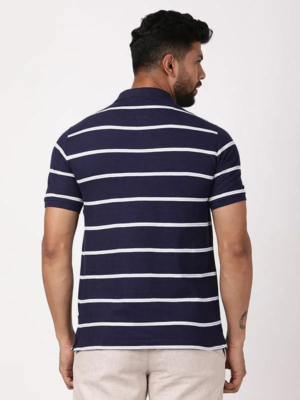 Men's Striped Polo T-Shirt - Image 4