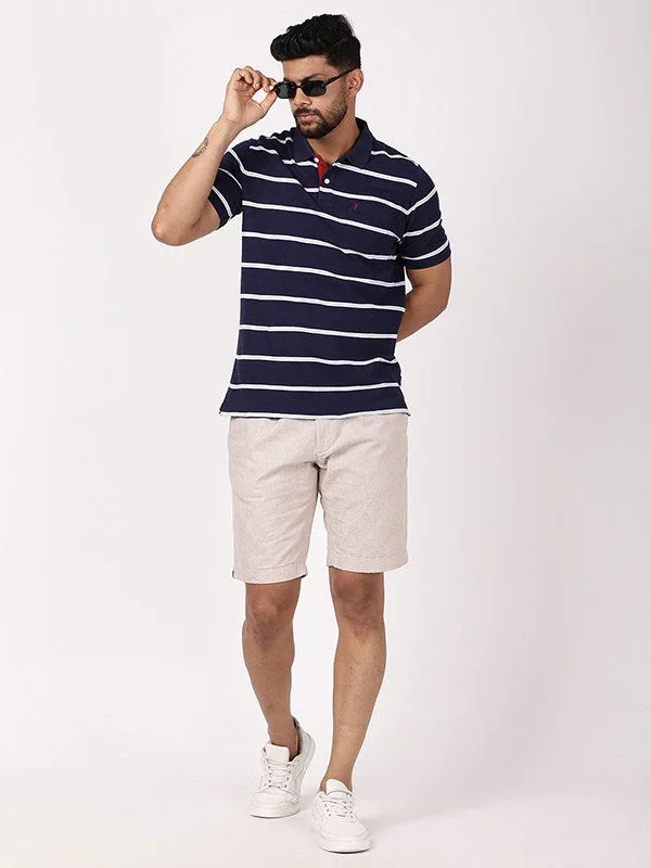 Men's Striped Polo T-Shirt - Image 5