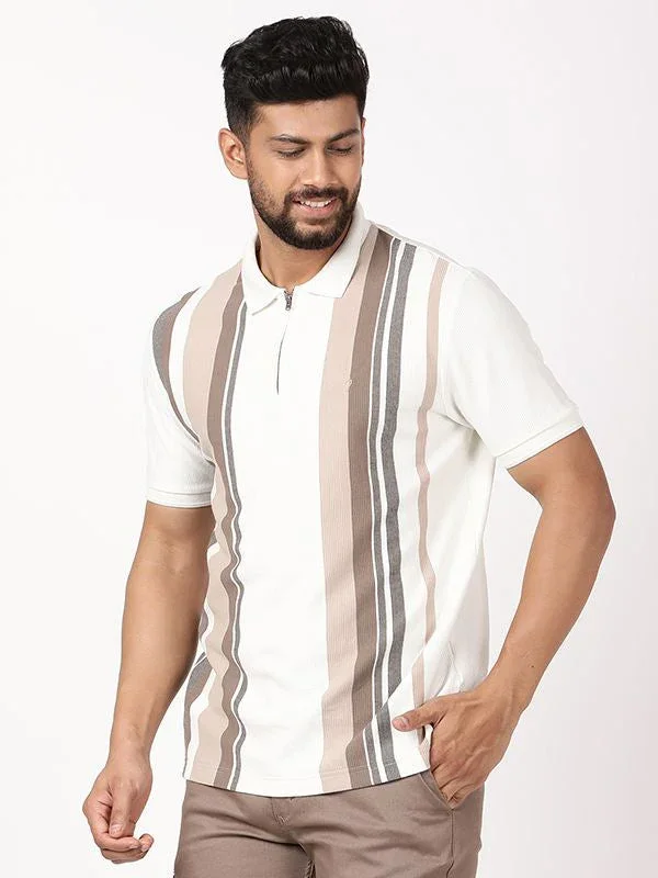 Men's Striped Polo T-Shirt - Image 2