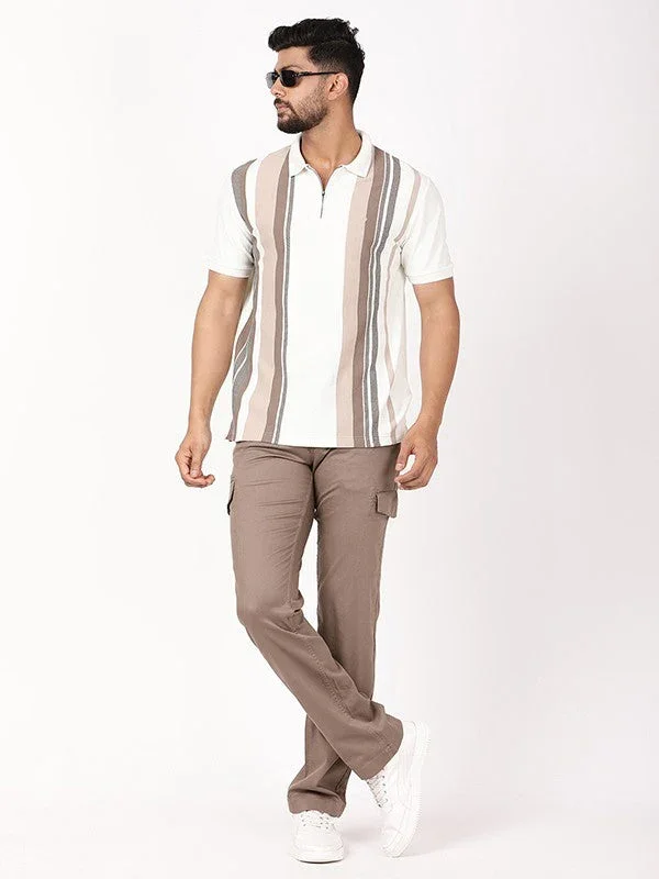 Men's Striped Polo T-Shirt - Image 5