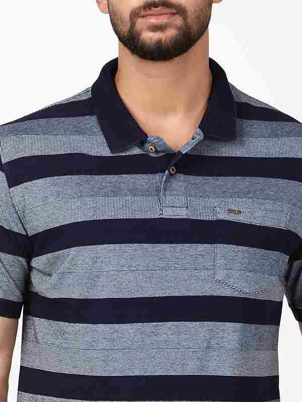 Men's Striped Polo T-Shirt - Image 3