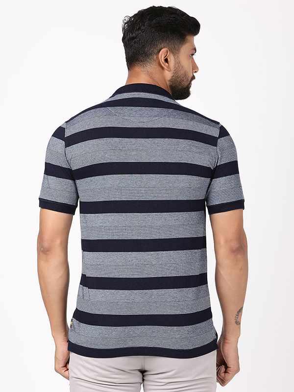 Men's Striped Polo T-Shirt - Image 4