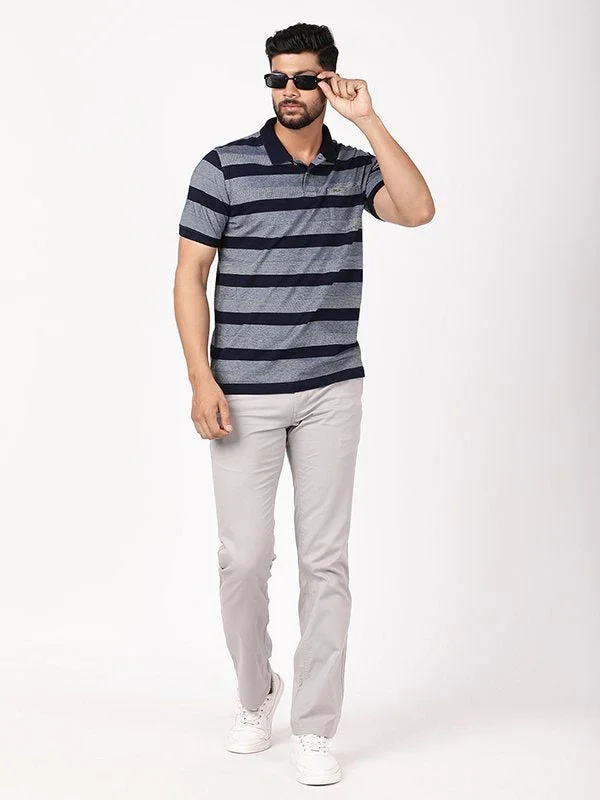 Men's Striped Polo T-Shirt - Image 5