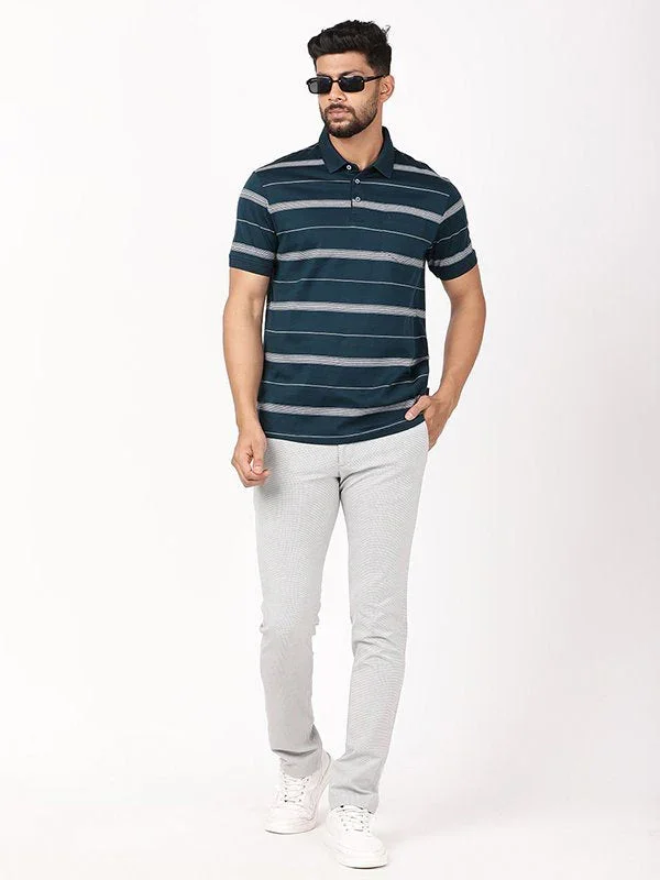 Men's Striped Polo T-Shirt - Image 10