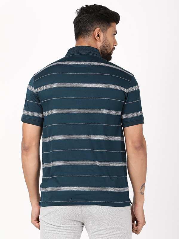 Men's Striped Polo T-Shirt - Image 9