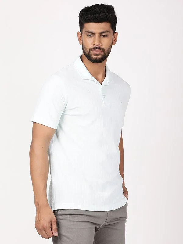 Men's Striped Polo T-Shirt - Image 2