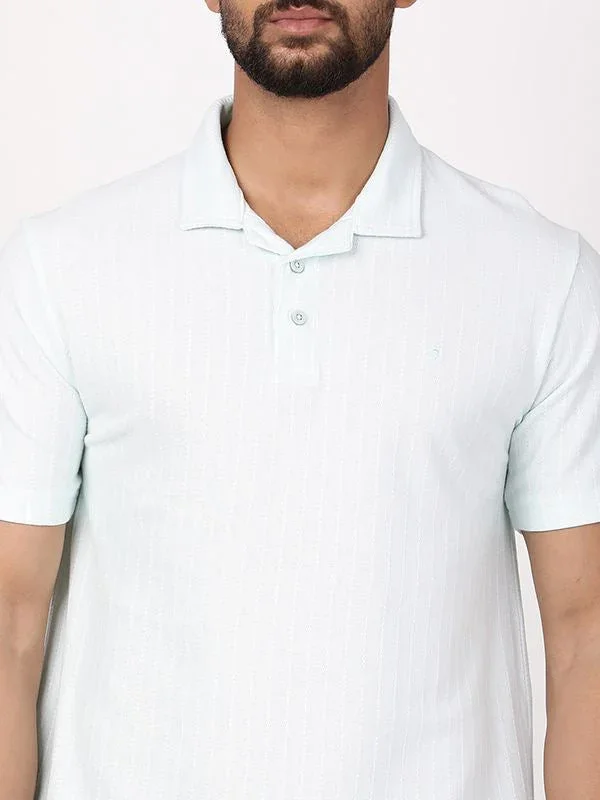 Men's Striped Polo T-Shirt - Image 3