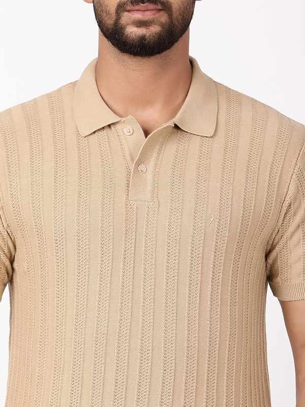 Men's Striped Polo T-Shirt - Image 3