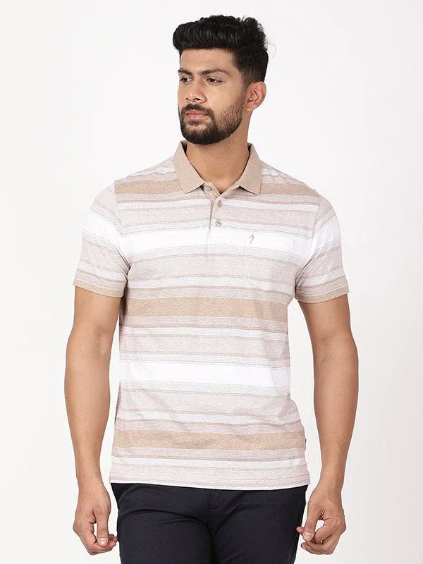 Men's Striped Polo T-Shirt