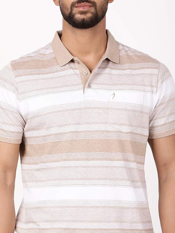 Men's Striped Polo T-Shirt - Image 3