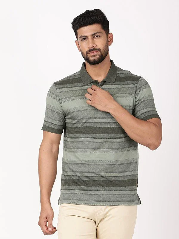 Men's Striped Polo T-Shirt - Image 6