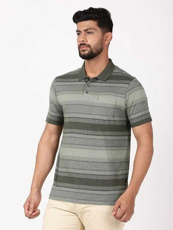 Men's Striped Polo T-Shirt - Image 7