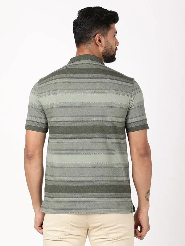 Men's Striped Polo T-Shirt - Image 9