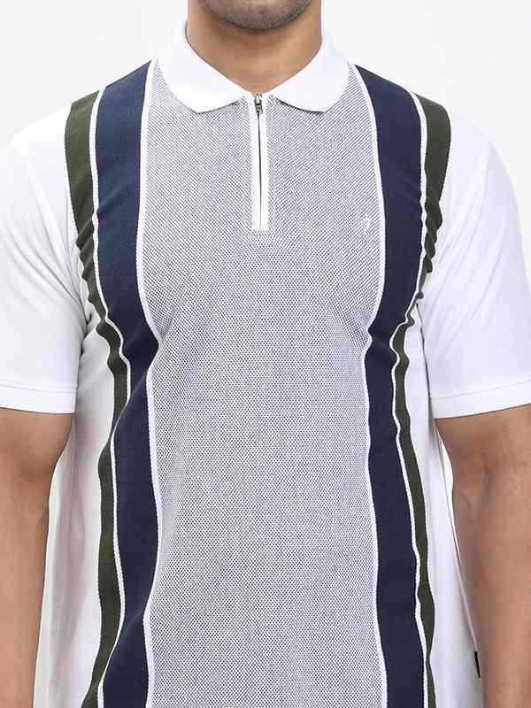 Men's Striped Polo T-shirt - Image 3