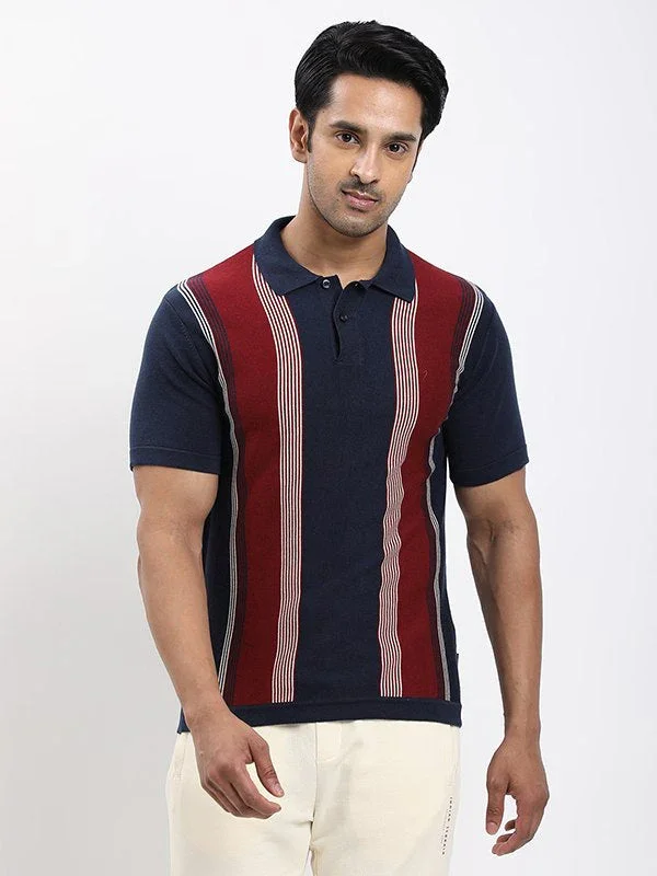 Men's Striped Polo T-shirt