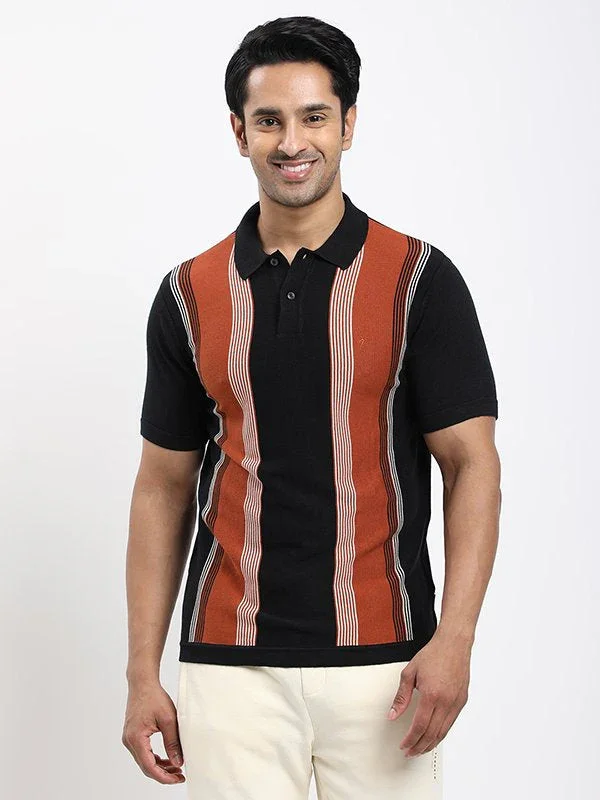 Men's Striped Polo T-shirt - Image 5