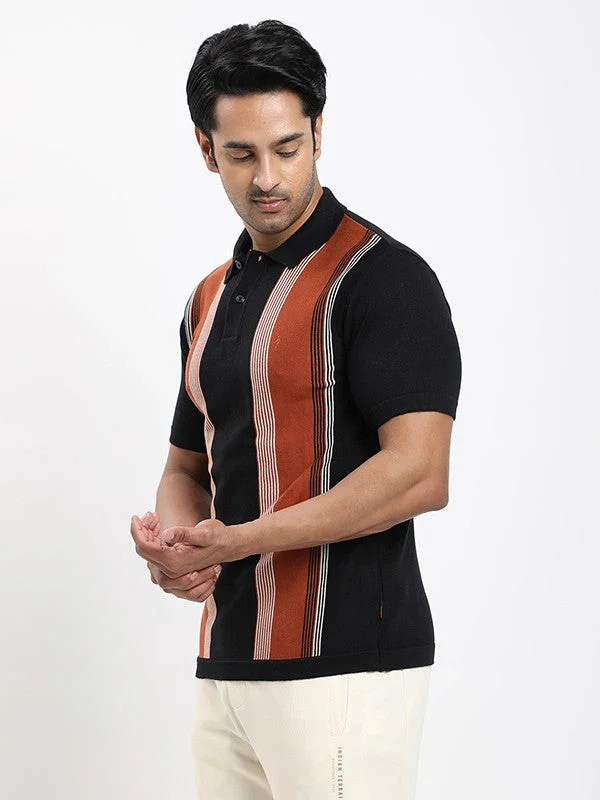 Men's Striped Polo T-shirt - Image 6