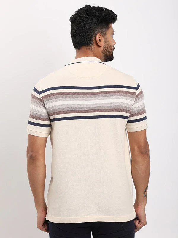 Men's Striped Polo T-Shirt - Image 3