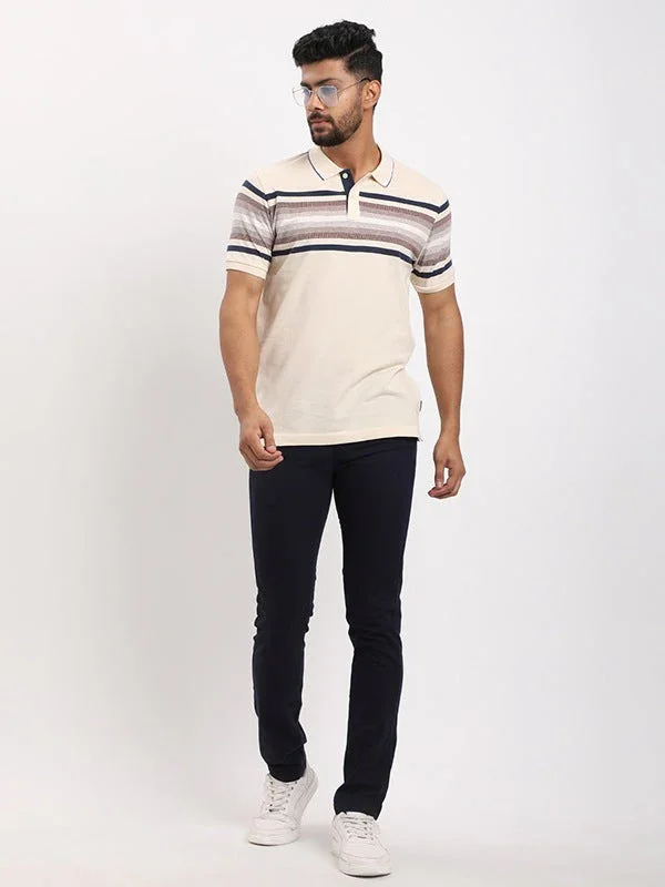 Men's Striped Polo T-Shirt - Image 4